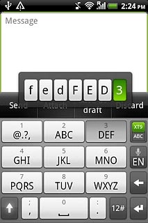 To key in one number:Press and hold the key with the required number until the number is displayed.