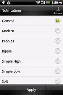 Press the different message tones to listen to them.
