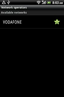 Press the required network.Your display will tell you if you've access to the network you've chosen.