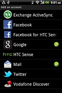 Press the required social network or the required email account.