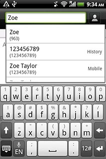 Press the required contact.