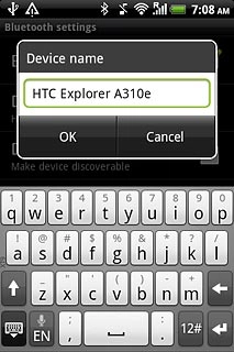 Key in the required name and press OK.