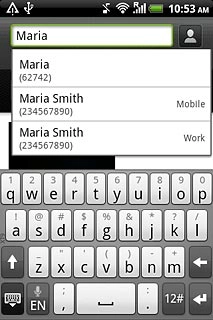 Press the required contact.