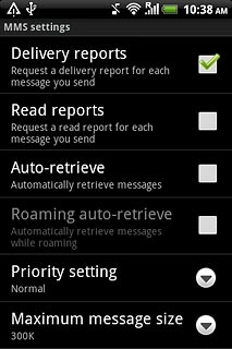 When the box next to the menu item is ticked (V), the function is turned on.