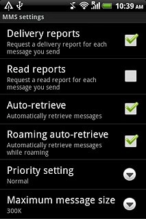 When the box next to the menu item is ticked (V), the function is turned on.