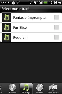 Press the required audio files to tick them.