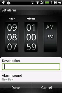 Press the field below Description.Key in the required name.