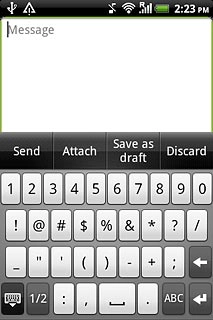Press ABC to return to text input.