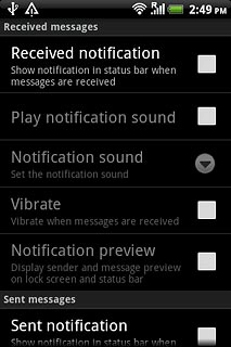 Press Received notification to turn on the function.