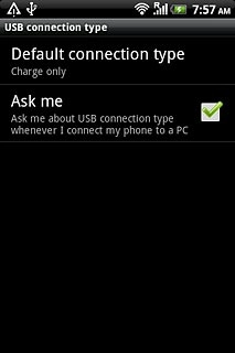 Press Default connection type.