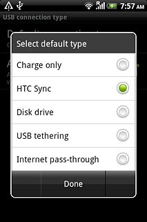 Press HTC Sync.