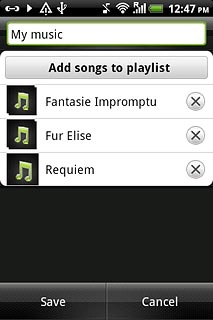 Press Save when you've ticked the required audio files.