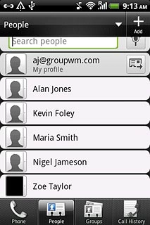 Press the required contact.