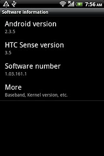 View your phone's software version below Android version.
