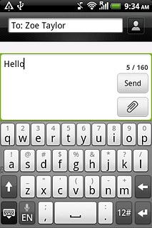 Press Send when you've written your text message.