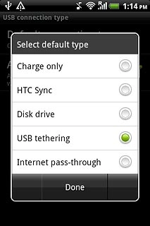 Press USB tethering.