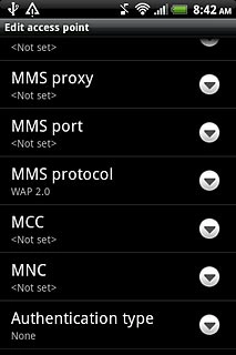 Press Authentication type.