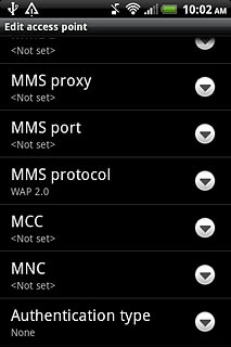 Press Authentication type.