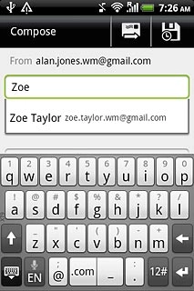 Press the required contact.
