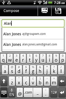 Press the required contact.