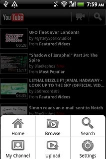 Press My Channel.Follow the instructions on the display to log on.