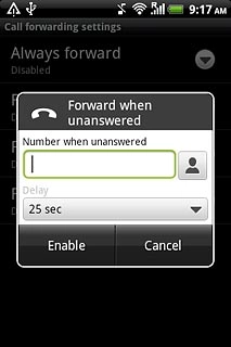 Press the drop down list below Delay and press the required delay.