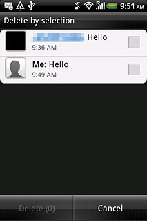 Press the required text message to select it.