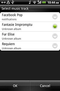When the field next to the audio file is marked, the audio file is selected.