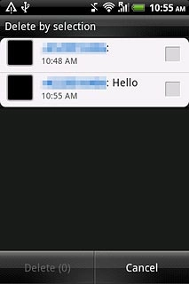 Press the required picture message to select it.