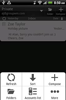 If required, press More.