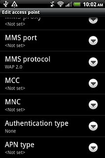 Press APN type.