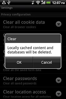 Press OK to confirm.