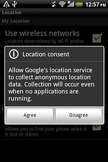 If you turn on the function:Press Agree.