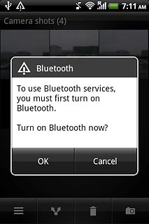 If required, press OK to turn on Bluetooth.