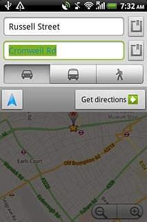 Press Get directions.