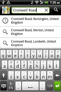 Key in the required destination.Results matching what you key in are displayed.Press the required destination.