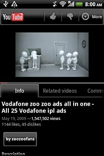 Start playing the required video clip, see above.Press More.