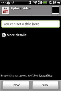 Press You can set a title here and key in a title for the video clip.Follow the instructions on the display to select the required settings.