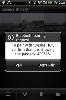 Press Pair, if required.You also need to accept the transfer on the other device.The file is sent.