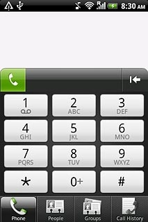 Example: #31#123456789Press the call icon.