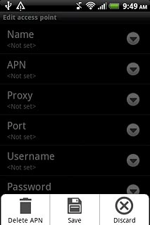 Press Delete APN.