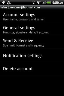 Press Delete account.