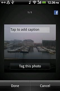 Press Tap to add caption and key in text for the picture.If you selected a video clip in step 2.