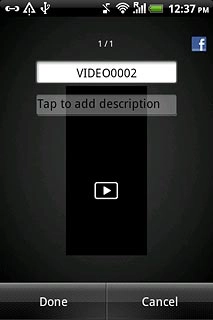 Press Tap to add description and key in text for the video clip.