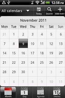 Press one of the following views (depending on the current view):Month