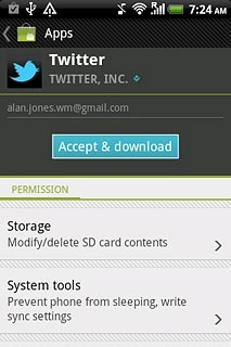 Press Accept & download.Wait while the application is downloaded and installed.
