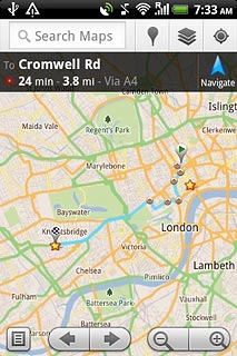 To view the directions on a list:Press the directions icon.