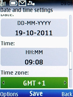 Scroll to Time zone.