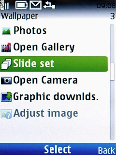 If you select Slide set: