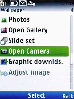 If you select Open Camera: